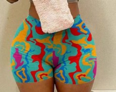 Casual Elastic Waist Printed Shorts GBGF-5021