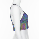 Deep V Neck Print Sling Tank Top GZJQ-T1733920