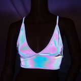 Deep V Neck Print Sling Tank Top GZJQ-T1733920
