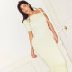 Solid Color Slash Neck Slim Maxi Dress DLSF-24D43826
