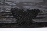 Butterfly Tie Mesh Backless Skinny Sling Vest DLSF-23B38961