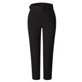 High Waist Belt Solid Suit Pants GATE-P01A