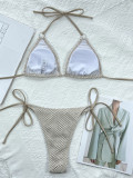Solid Color Bikini Tie Up Two Piece Set CSYZ-899W
