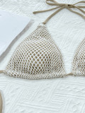 Solid Color Bikini Tie Up Two Piece Set CSYZ-899W