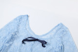Lace See Through Long Sleeve Tight Jumpsuit  GZJQ-K24Q42881
