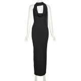 Sleeveless Halter Backless Slim Maxi Dress GZJQ-K23D28789