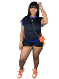 Casual Short Sleeve Shorts Two Piece Set BMF-TW458