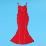 Hot Drill Mesh Patchwork Lace Maxi Dress NY-3161