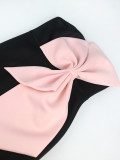 Sexy One Shoulder Color Contrast Bowknot Gown Dress GKEN-030304