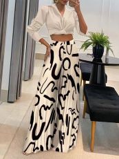 Casual Print Loose Wide Leg Pants GMES-S1019