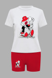 Cartoons Print Short Sleeve Two Piece Shorts Set GDNF-N8008M20