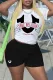 Plus Size Casual Print Short Sleeve T Shirt Short Set GDNF-N8008T48