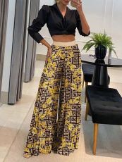 Casual Print Loose Wide Leg Pants GMES-S1019