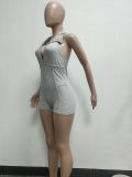 Casual Sleeveless Backless Halter Romper NYF-8171