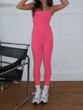 Solid Color Sling Tight Jumpsuit MZ-2858