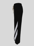 Casual Sport Solid Patchwork Straight Pant MIL-T119