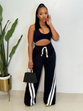 Casual Sport Solid Patchwork Straight Pant MIL-T119