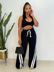 Casual Sport Solid Patchwork Straight Pant MIL-T119