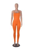 Solid Color Sling Tight Jumpsuit MZ-2858