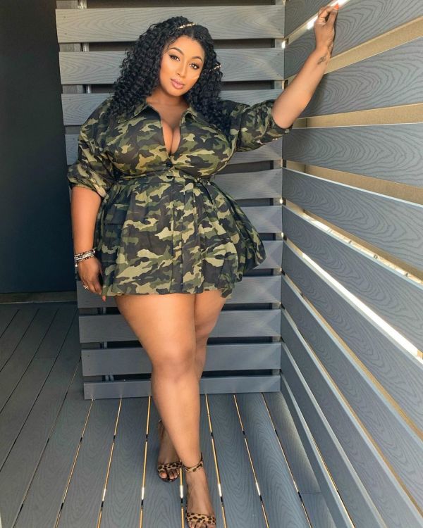 Camouflage Print Half Sleeve Tie Up Mini Dress GDNY-2224