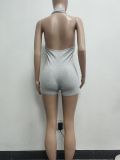 Casual Sleeveless Backless Halter Romper NYF-8171