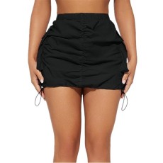 Solid Color Drawstring Sport Skirt GDIM-8050