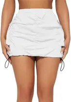 Solid Color Drawstring Sport Skirt GDIM-8050