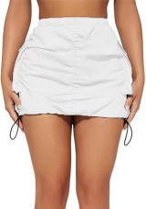 Solid Color Drawstring Sport Skirt GDIM-8050