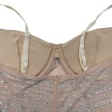 Sexy Hot Drill High Split Maxi Dress BY-6935