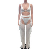 Sexy Mesh Patchwork Tight Two Piece Pants Set BY-2047