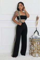 Sexy Wrap Chest Tops And Back Pants Two Piece Set GDIM-2413