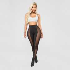 Sexy Tight Mesh Patchwork Sport Pants GOSD-6393