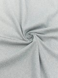 Solid Color Square Neck Slim Midi Dress LM-7216