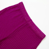 Solid Color Tight See Through Two Piece Pants Set MXBF-K23ST157