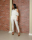 Solid Irregular Tops And Pants Two Piece Set LDS-3306