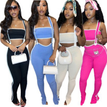 Sexy Wrap Chest Tops And Back Pants Two Piece Set GDIM-2412