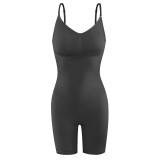 Solid Color Sling Slim Shaping Romper GYWU-P801