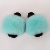 Solid Color Fur Slippers Sandals GZLF-B-265