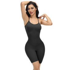 Solid Color Sling Slim Shaping Romper GYWU-P801