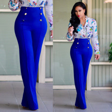 Fashion Double-breasted Flared Pants SH-20066