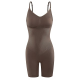 Solid Color Sling Slim Shaping Romper GYWU-P801