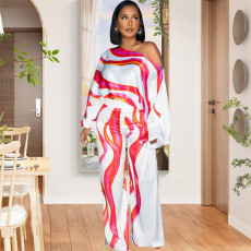 Fashion Slash Shoulder Long Sleeve Jumpsuit SMR-12225