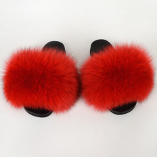 Solid Color Fur Slippers Sandals GZLF-B-265