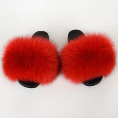 Solid Color Fur Slippers Sandals GZLF-B-265