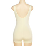 Solid Color Sleeveless Backless Slim Romper GYME-K22Q25057