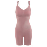 Solid Color Sling Slim Shaping Romper GYWU-P801