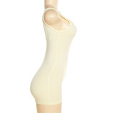 Solid Color Sleeveless Backless Slim Romper GYME-K22Q25057