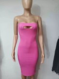 Sexy Hollow Out Tube Tops Long Dress GDIM-2406