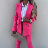 Solid Color Suit Casual Pants Two Piece Set SSNF-211248