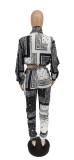 Fashion Print Long Sleeve Loose Two Piece Pants Set WSYF-5810